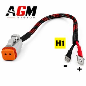 Adaptateur d'alimentation H1 à cosses mâles (+ et -) vers Deutsch DT 2 broches - AGM Vision