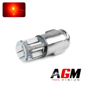 Ampoule LED BA7S ULTRA 360° (ROUGE) - AGM Vision