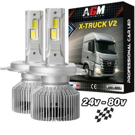 Kit Ampoules LED H4 X-TRUCK - V2 - 150 Watts - 24 Volts - AGM Vision