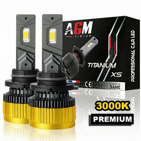 Kit d’ampoules LED HIR2 - 9012 Titanium XS jaune 3000 K - AGM Vision