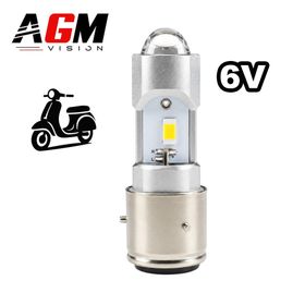 Ampoule LED BA21D 6V Dual Tech spécifique AC-DC - Blanc 6000K - AGM Vision