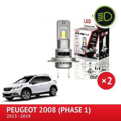 プジョー 2008 用 LED ロービームライトキット 110 W 20500 lm プレミアム