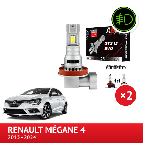 Σετ εμπρός LED φώτων ομίχλης Renault Megane 4 2016 à 2023
