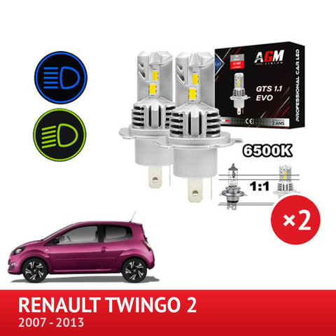 Sada LED potkávacích a dálkových světel Renault Twingo 2 2007 až 2014