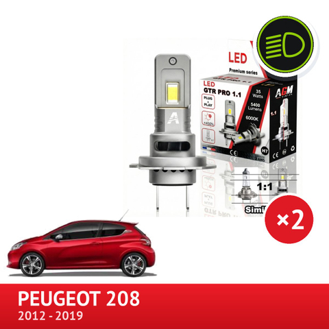 Pachet LED faruri de fază scurtă Peugeot 208 (2012 à 2019)