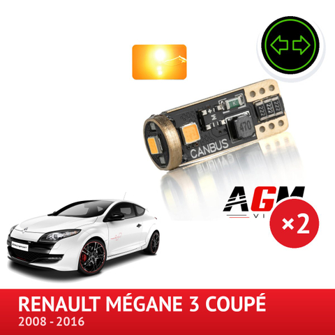 PACK LED Vilkun sivuvalo LED Renault Megane 3 vuosilta 2008–2016