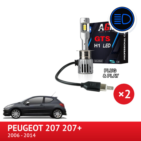 Zestaw LED świateł drogowych PEUGEOT 207 207+