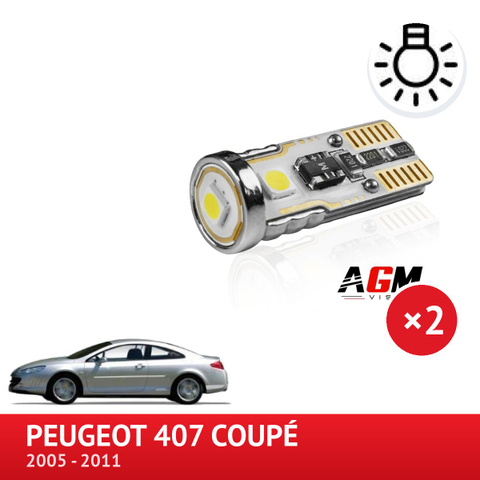 Kit LED W5W pentru luminile de poziție față PEUGEOT 407 Coupé