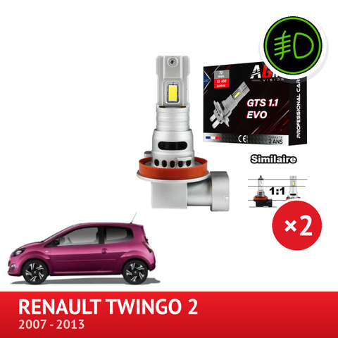 Sada LED H11 pro přední mlhová světla RENAULT Twingo 2