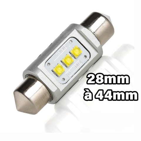 Navette LED ENDURA GT (Blanc) : C3W, C5W, C7W, C10W de 28 à 44 mm
