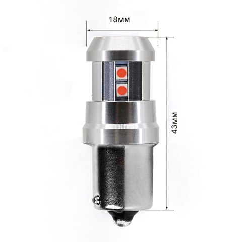 Ampoule LED P21W-BA15S SMART (Rouge)