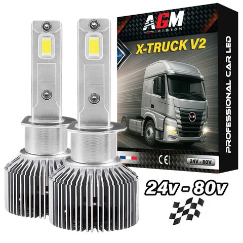Kit Ampoules LED H1 X-TRUCK - V2 - 150 Watts - 24 Volts