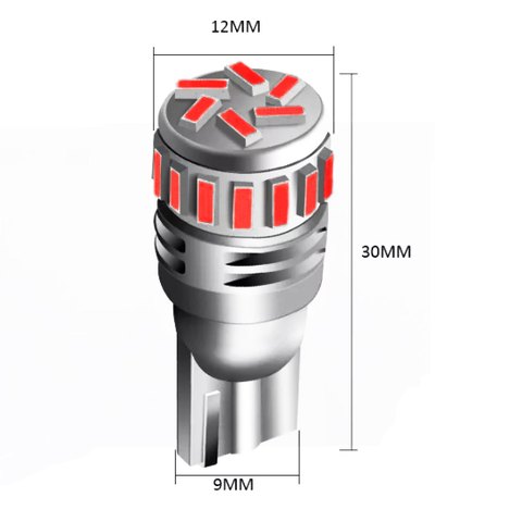 Ampoule LED T10-W5W 360° - Rouge