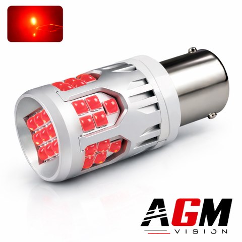 Ampoule LED P21W-BA15S - UltraBoost Rouge, Stop ou Antibrouillard