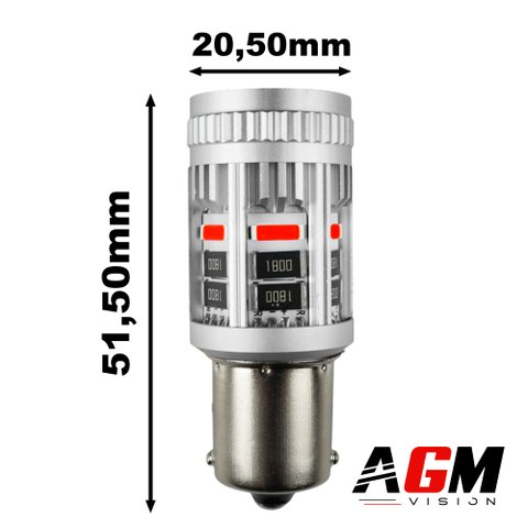 Ampoule LED P21/4W-BAZ15D - Luxoa Super Canbus - Rouge
