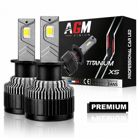 Kit ampoules LED H3 Titanium XS V2 - Blanc 6000K