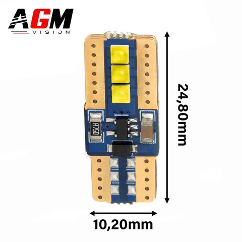 Ampoule LED T10-W5W DUAL SIDE ULTRA BLANC 5500K