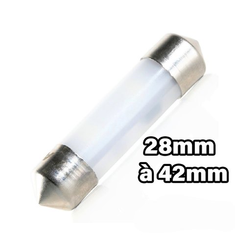 Navette LED ANGEL (Blanc) C3W, C5W, C7W, C10W de 28 à 42 mm