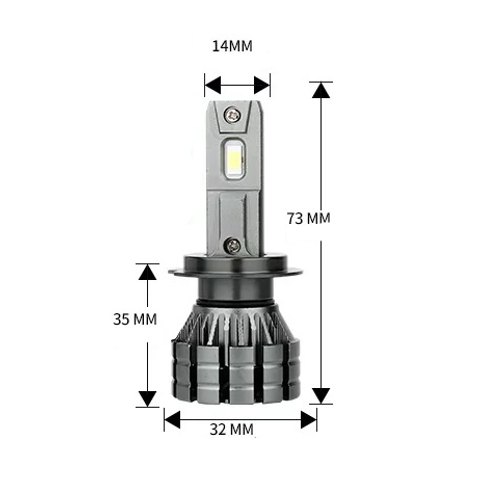 Kit ampoules H7 LED Ventirad PRO