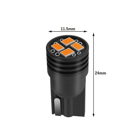 Ampoule LED T10-WY5W FRONT LED (orange) Camion 24 Volts