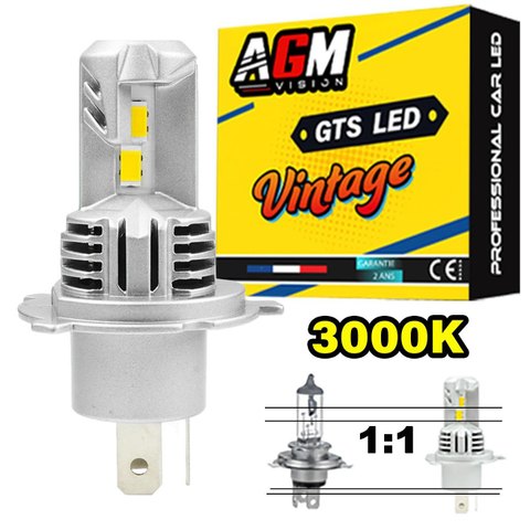 LED-polttimo H4 GTS KELTAINEN 3000K tuuletettu