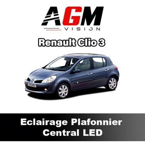 PACK LED Plafonnier central Renault Clio 3 de 2005 à 2014