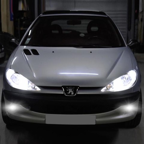 Λαμπτήρες LED εμπρός προβολέων ομίχλης Peugeot 206 (1998 à 2009)