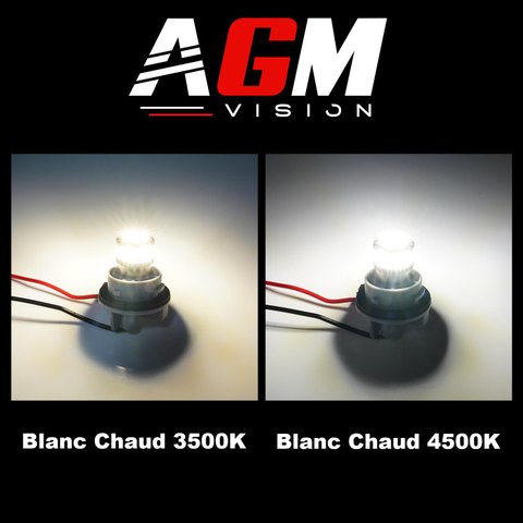 Ampoule LED R5W-R10W 4500K-3500K Mini Ultra Power Blanc Chaud
