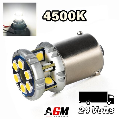 LED-lamppu R5W-R10W 4500K-3500K Mini Ultra Power lämmin valkoinen 24V