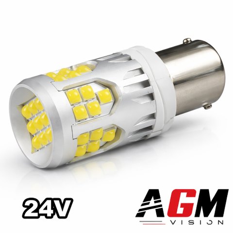 Ampoule LED P21W-BA15S - UltraBoost 24V Recul Blanc