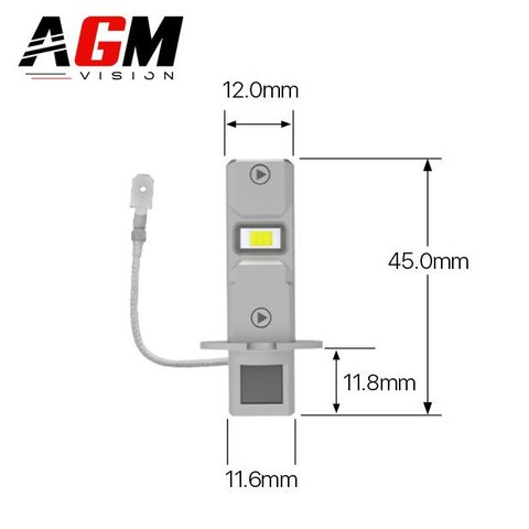 Zestaw żarówek LED H3 LP1 - 12V - Żółty 3000K