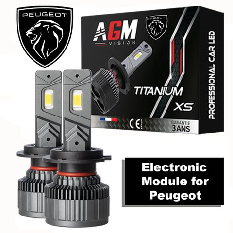 Kit ampoules H7 LED Titanium XS - V2 - Spécial Peugeot