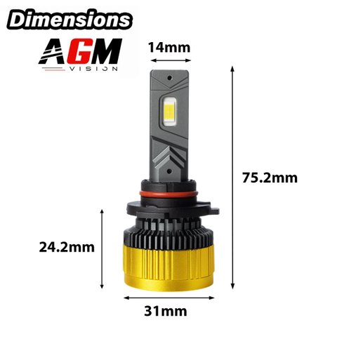 Kit d’ampoules LED HB3 - 9005 Titanium XS jaune 3000 K