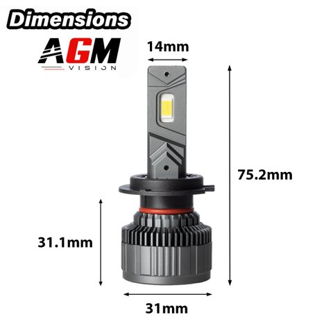 LED-pære H7 Titanium XS - V2 - varm hvid 4300 K
