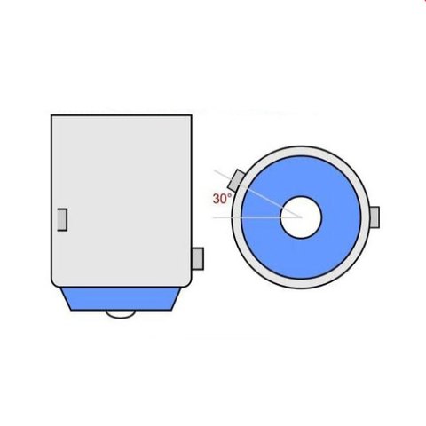 Ampoule LED PR21W-BAW15S VORTEK MAX (rouge)