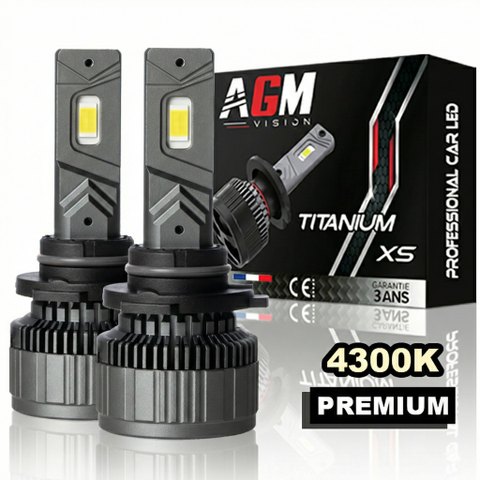 LED-pæresæt HB4 - 9006 Titanium XS - V2 - varm hvid 4300 K
