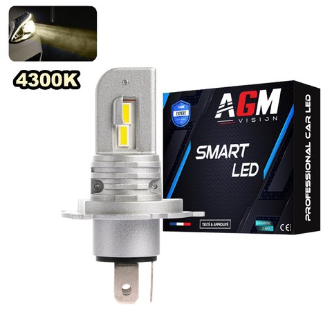 Ampoule LED H4 SMART Blanc chaud 4300K