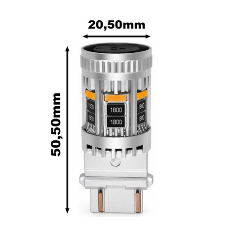 Bec LED P27/7W-3157 - Luxoa Super Canbus - portocaliu/portocaliu