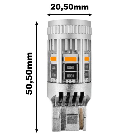 Ampoule LED T20 W21W - Luxoa Super Canbus - Orange