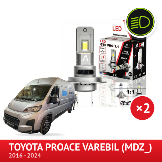 Pakiet świateł mijania LED Toyota Proace - 2016 à 2023 - montaż jak w oryginale