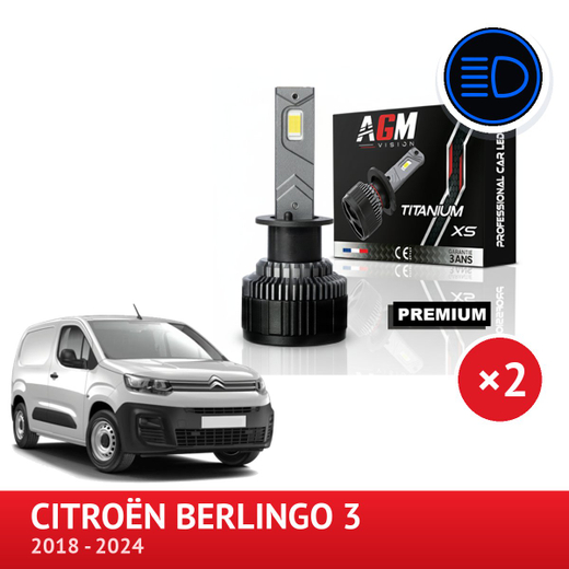 Pachet lumini de drum LED Citroën Berlingo 3 2018 à 2024 - 90 wați - 15300 lumeni