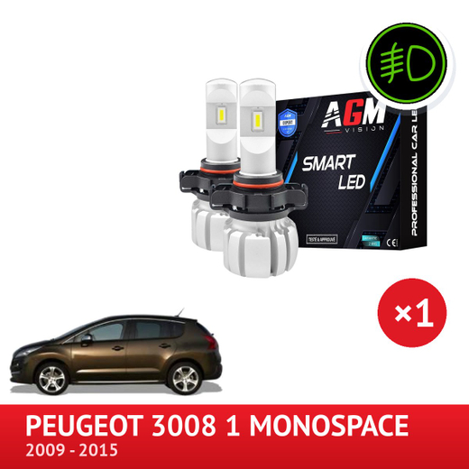 PACK LED Dimljus fram Peugeot 3008 från 2009 till 2016