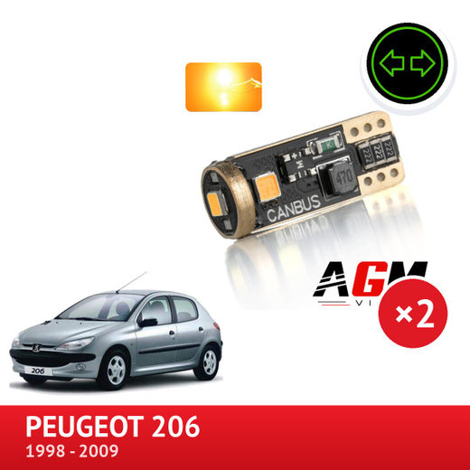 PACK LED Sideblinklys Peugeot 206 fra 1998 til 2009 PACK LED Sideblinklys Peugeot 206 fra 1998 til 2009