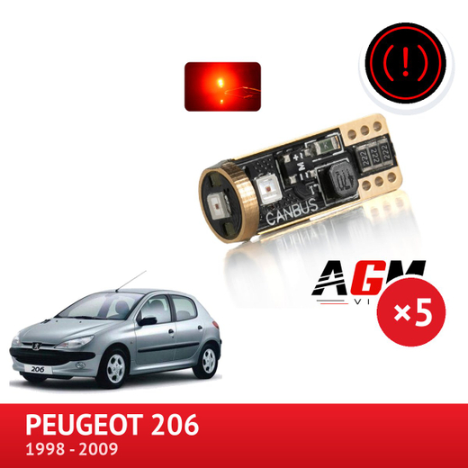 PACK LED Al 3-lea Stop Peugeot 206 din 1998 până în 2009 PACK LED Al 3-lea Stop Peugeot 206 din 1998 până în 2009