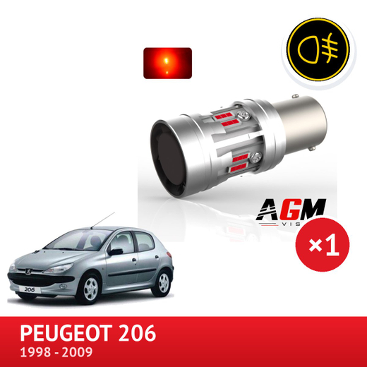 PACK LED Antibrouillard arrière Peugeot 206 de 1998 à 2009