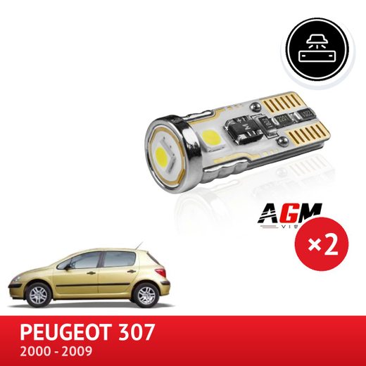 LED PACK License Plate Lighting Peugeot 307 from 2000 to 2009
