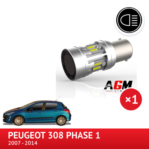 Ampoule LED P21W Feu de recul PEUGEOT 308 Phase 1