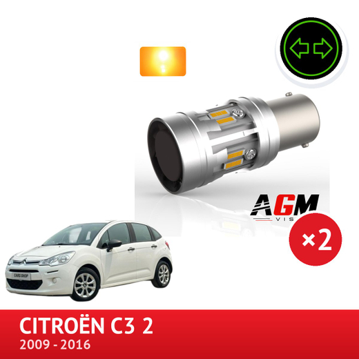 Blinkende LED-sett foran CITROËN C3 2 Blinkende LED-sett foran CITROËN C3 2