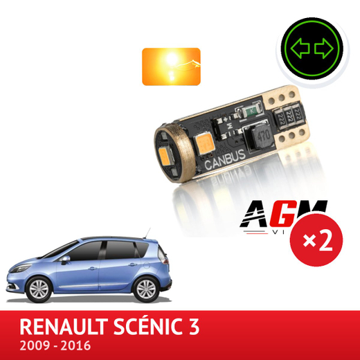 Κιτ LED πλευρικού φλας RENAULT Scénic 3 Κιτ LED πλευρικού φλας RENAULT Scénic 3