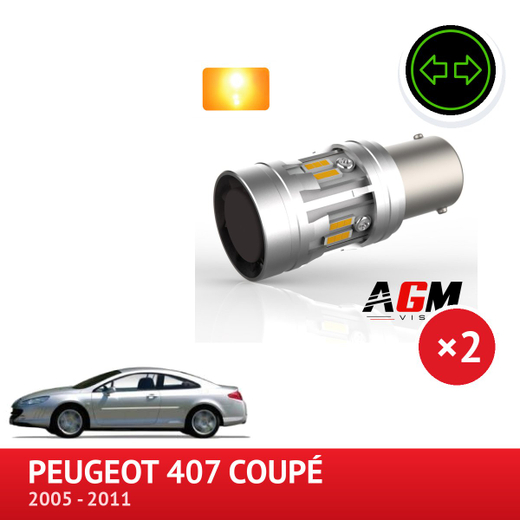 Kit LED PY21W pentru semnalizatorul față PEUGEOT 407 Coupé